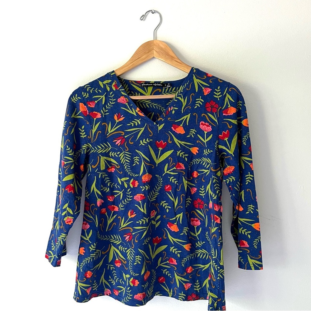 Gudrun Sjödén Floral Cotton Top Small